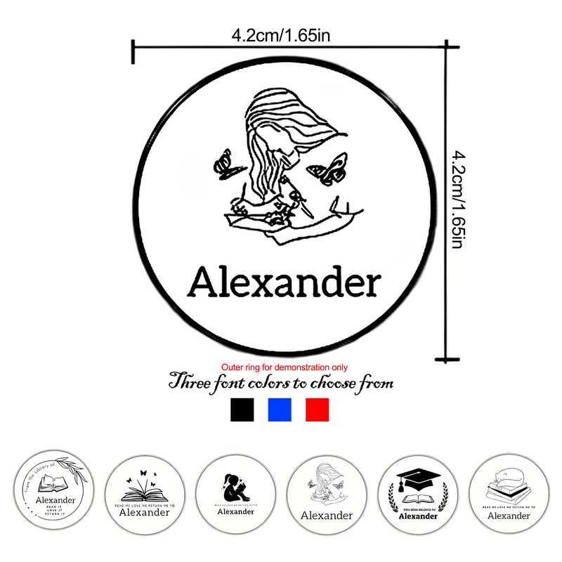 Custom Library Stamp For Book Collections-Personalize With Your Name Or Message-Elegant Design For Adult Book Lovers-Ideal For Marking Personal Book Collections, Home Libraries, Or Gifting To Fellow Readers-Custom Stamp For Book Lovers To Easily Track Their Personal Collections And Ensure Book Returns Back To School