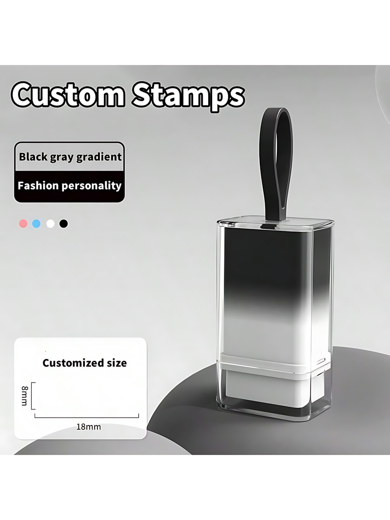Customized Signature Stamp, Handwritten Style, Personal Name Seal Engraving Service, Advertising Signature Stamp, Private Name Customized, Photosensitive Portable, Automatic Press Seal Stamp Back To School