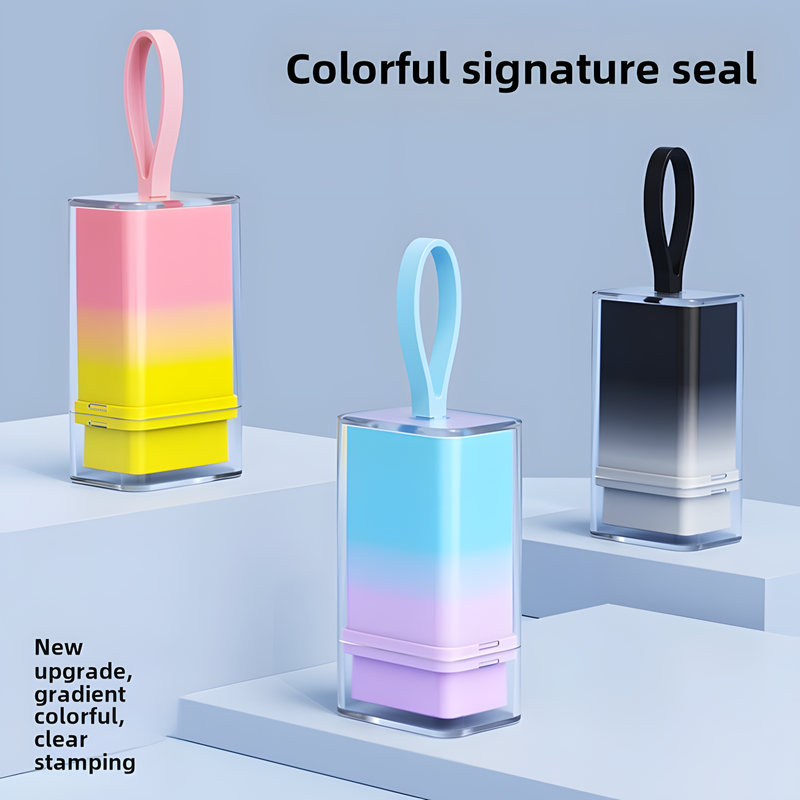 Customized Signature Stamp, Handwritten Style, Personal Name Seal Engraving Service, Advertising Signature Stamp, Private Name Customized, Photosensitive Portable, Automatic Press Seal Stamp Back To School