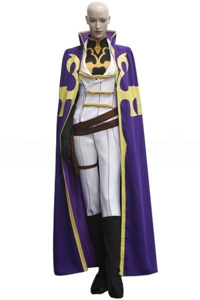 Code Geass Knight of Nine Nonette Enneagram Purple and White Knight Cosplay Costume