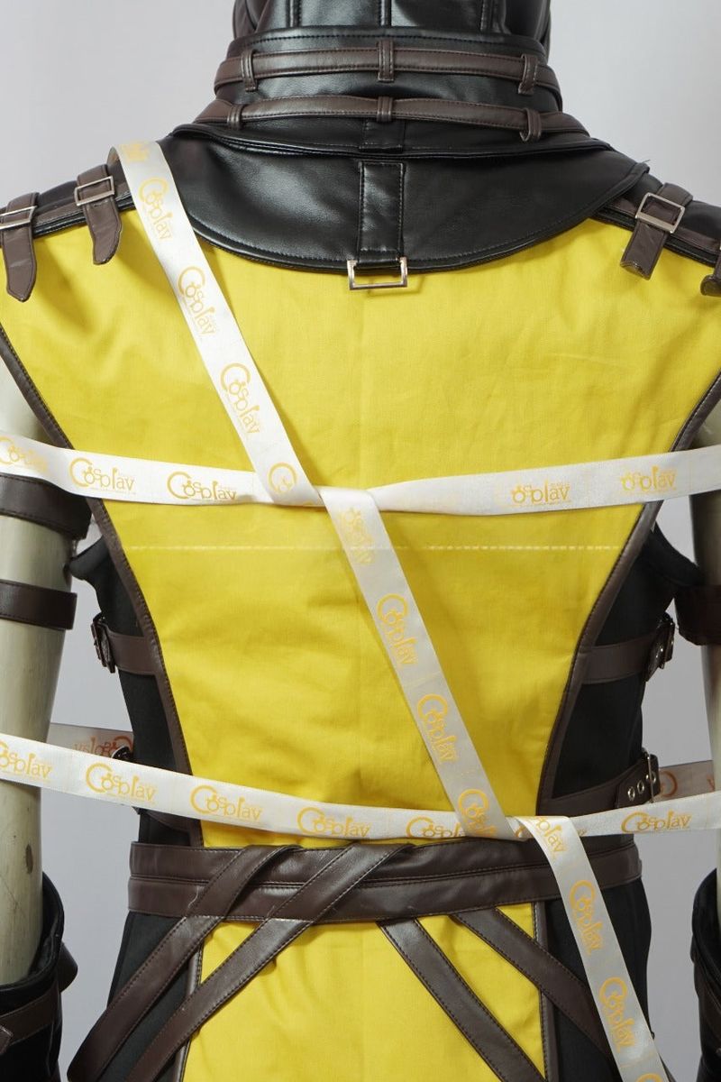 Scorpion Yellow and Black Ninja Warrior Cosplay Costume