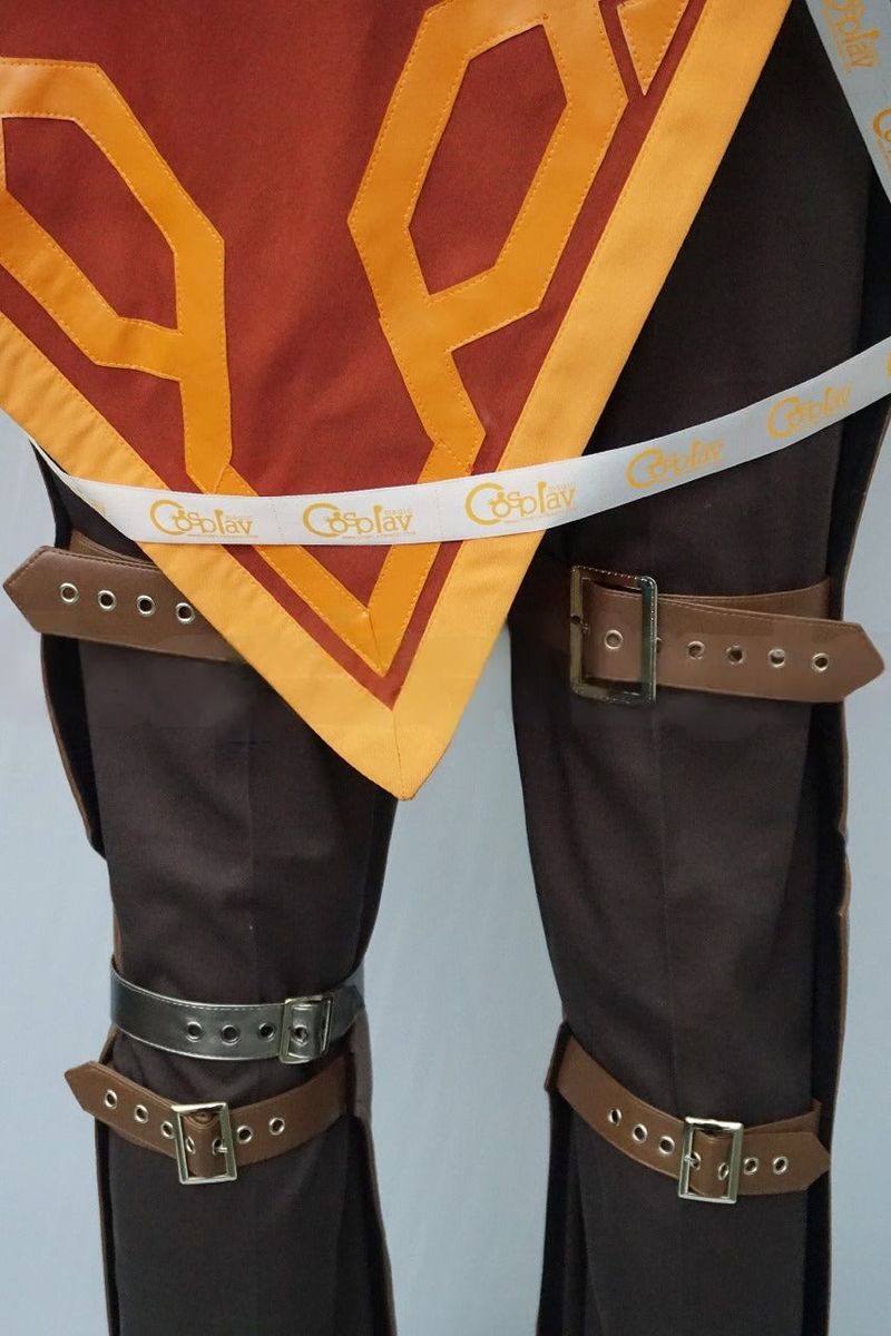 McCree Brown Red Cosplay Costume