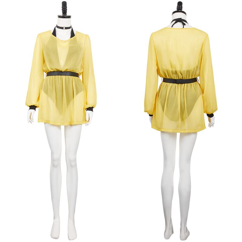 Silk Spectre Women Yellow Outfit Cosplay Costume