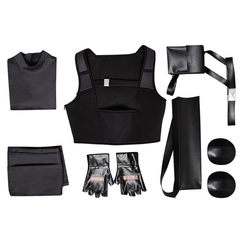 Lara Croft Women Black Outfit Cosplay Costume