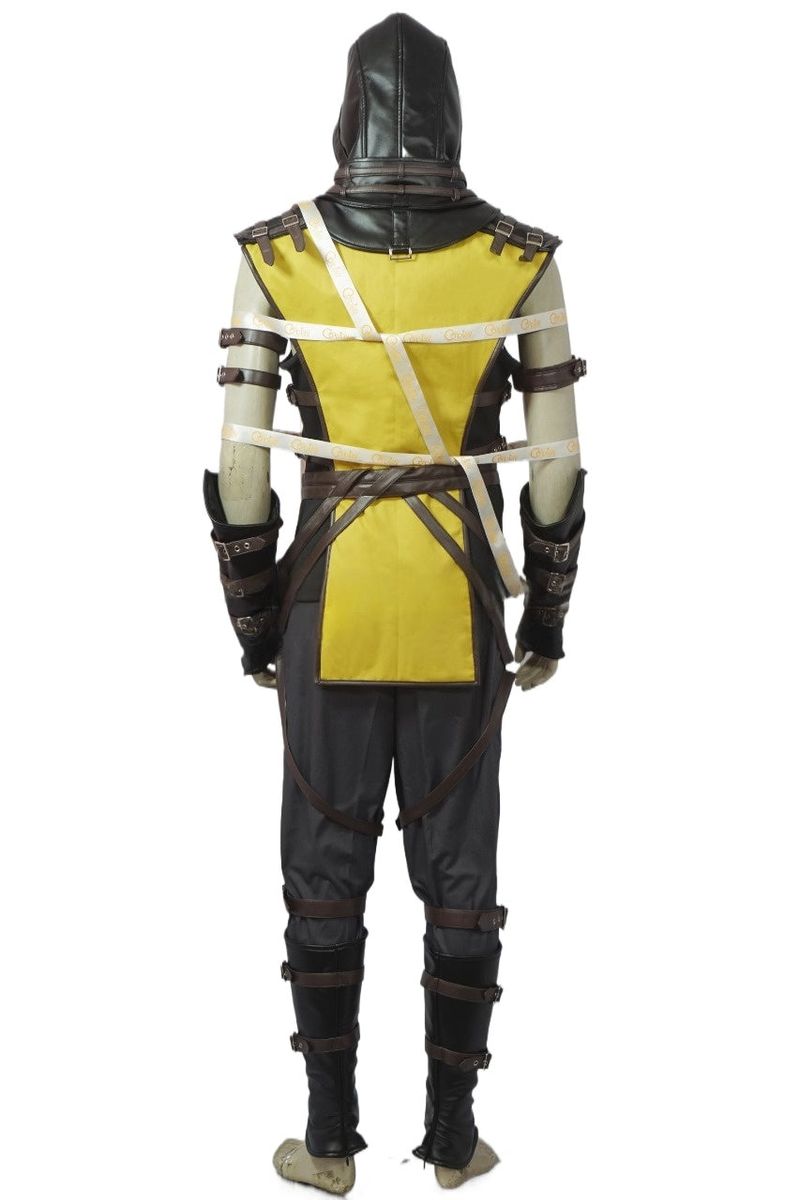 Scorpion Yellow and Black Ninja Warrior Cosplay Costume