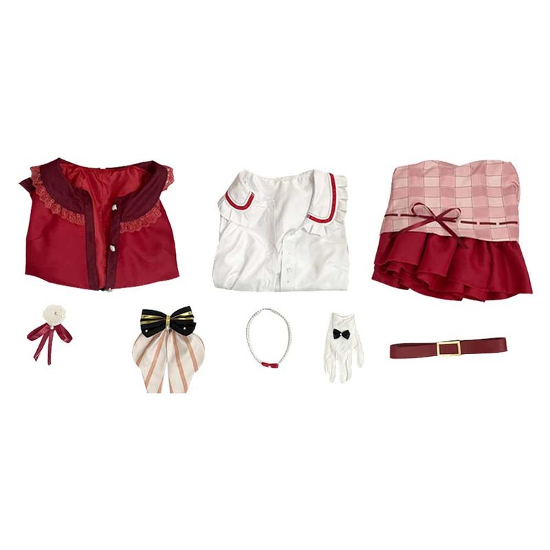 Sangonomiya Kokomi Women Red Dress Cosplay Costume