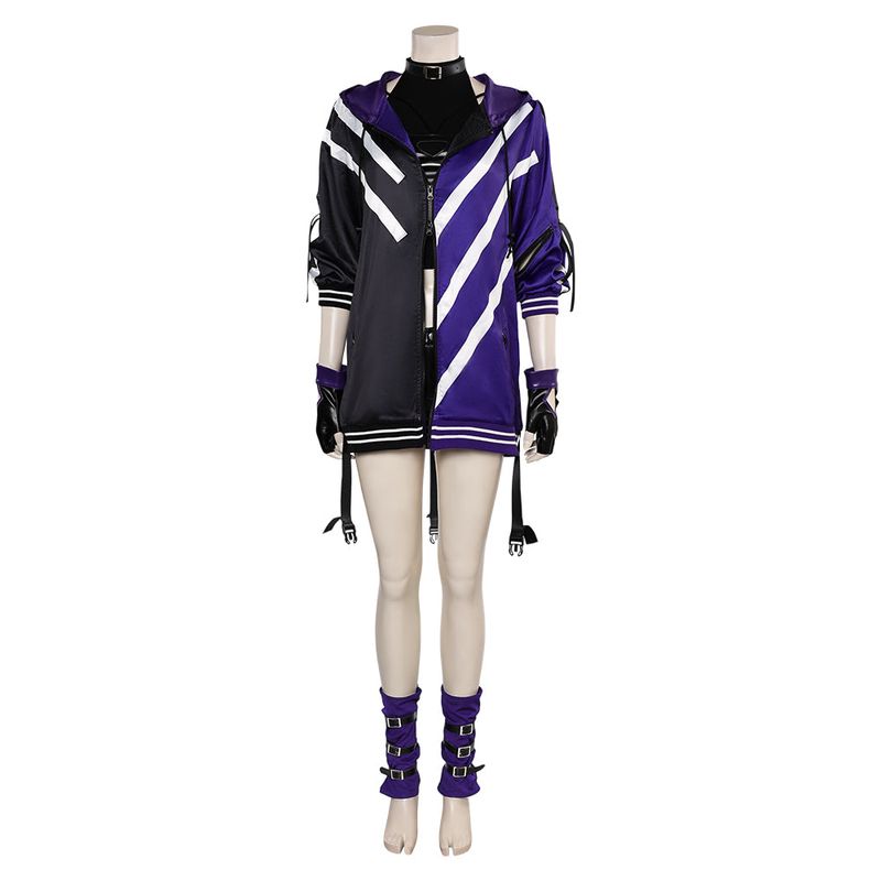 Reina Women Black And Purple Outfit Cosplay Costume