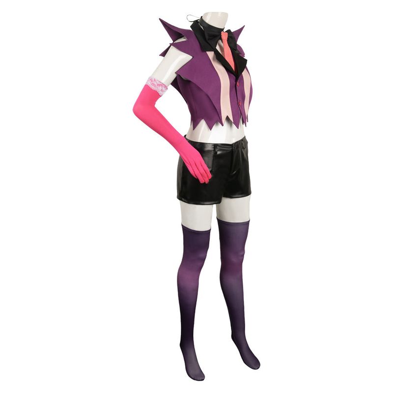 Angel Dust Women Purple Combat Suit Cosplay Costume