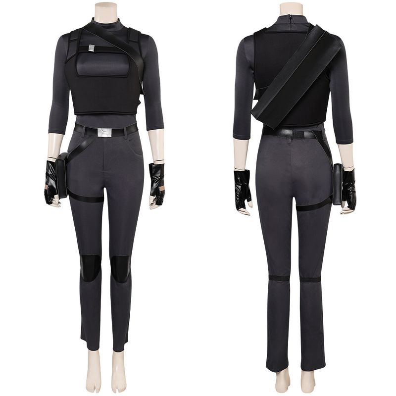 Lara Croft Women Black Outfit Cosplay Costume
