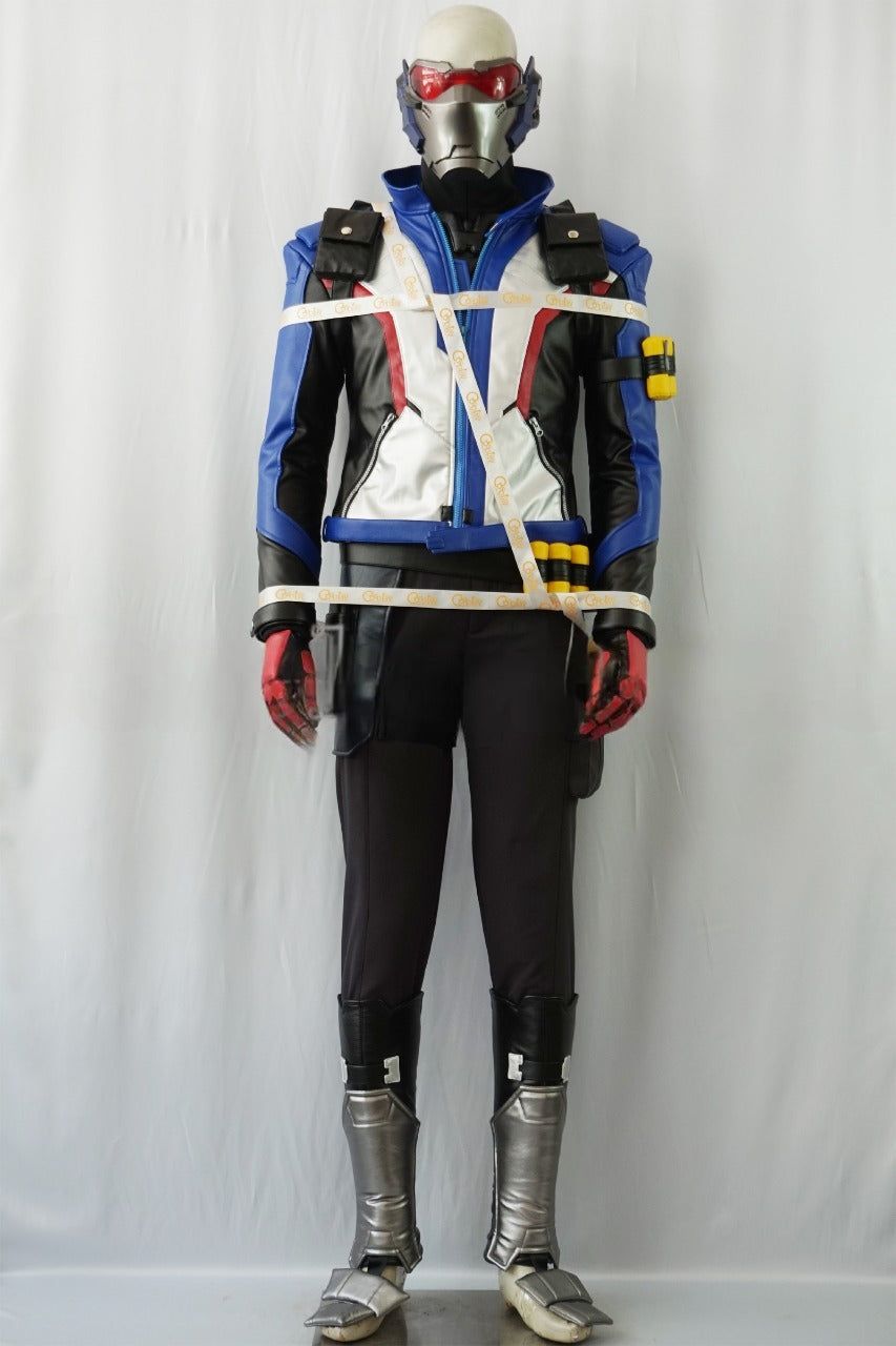 Soldier 76 Black Blue Cosplay Costume
