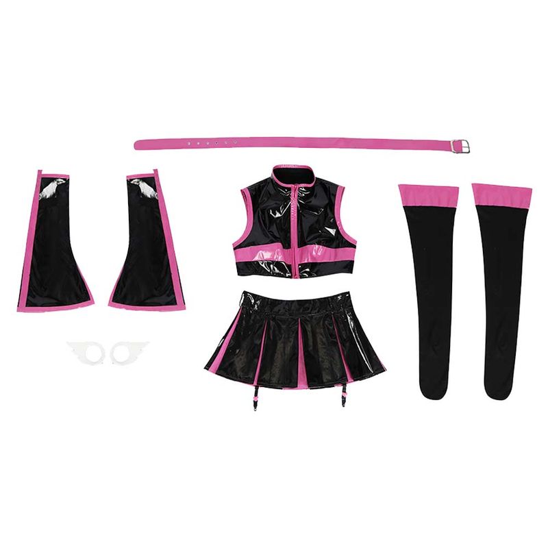 2.5 Dimensional Seduction Mikari Tachibana Women Black Pink Dress Cosplay Costume