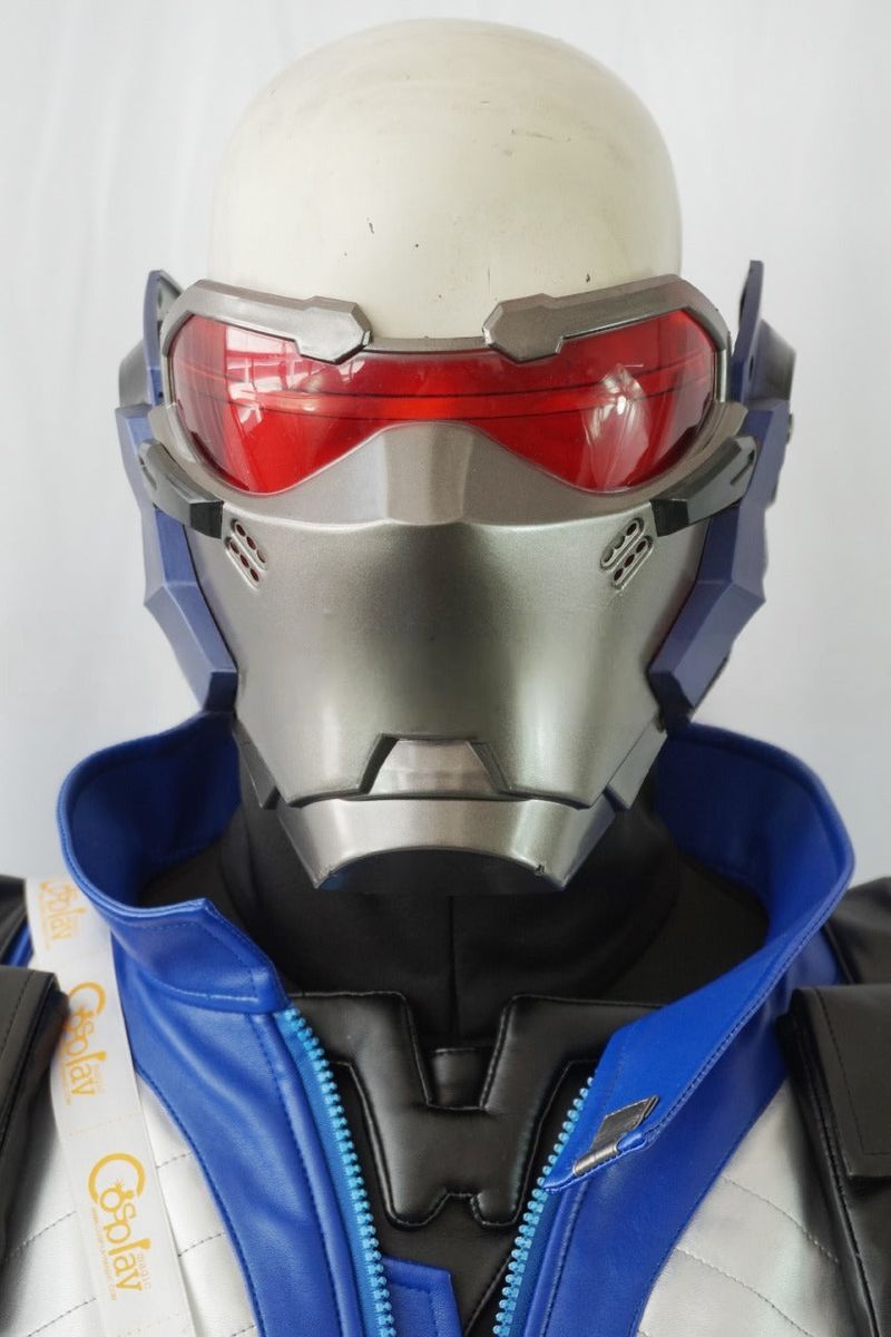 Soldier 76 Black Blue Cosplay Costume