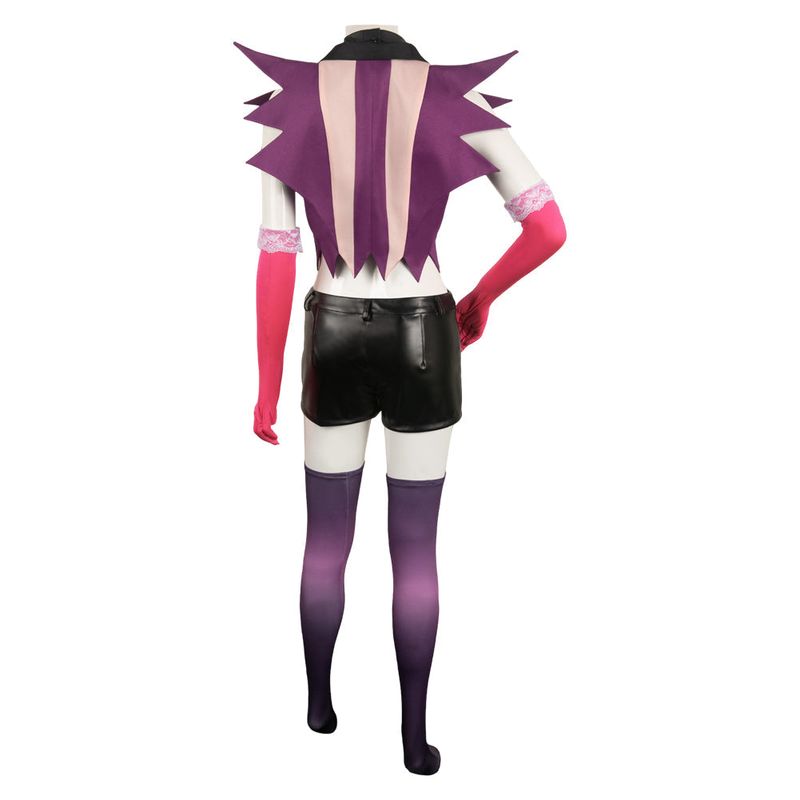 Angel Dust Women Purple Combat Suit Cosplay Costume
