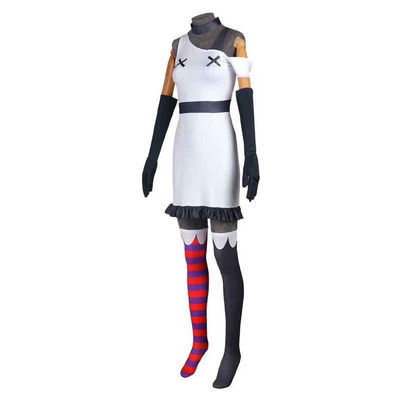 Vaggie Women White Dress Cosplay Costume