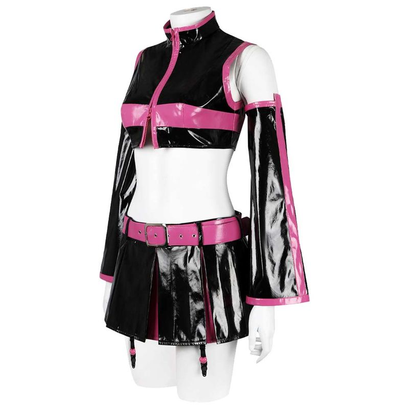2.5 Dimensional Seduction Mikari Tachibana Women Black Pink Dress Cosplay Costume