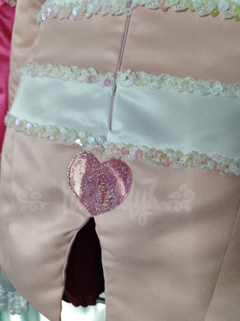 Angel Dust Pink White Dress Cosplay Outfit