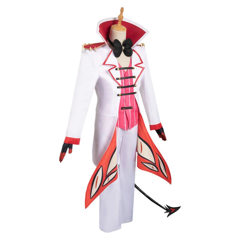 Lucifer Morningstar White Combat Suit Cosplay Costume
