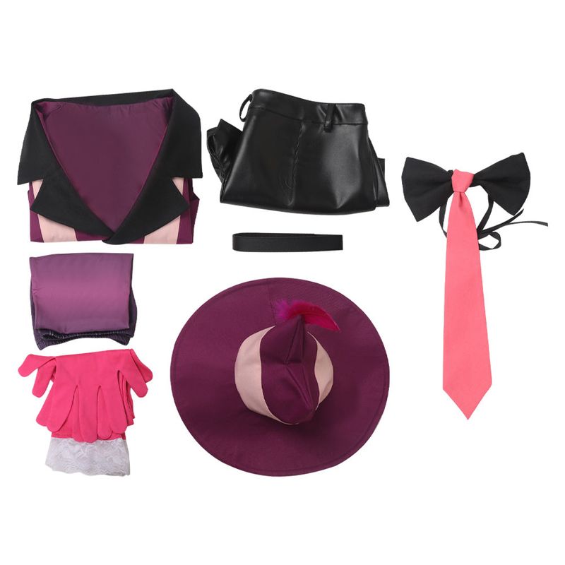 Angel Dust Women Purple Combat Suit Cosplay Costume