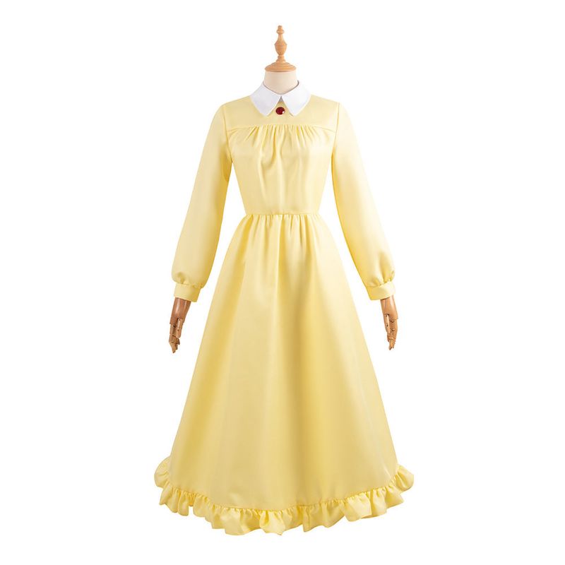 Sophie Hatter Women Yellow Dress Cosplay Costume