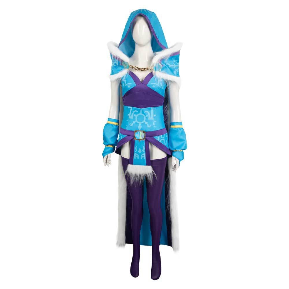 Crystal Maiden Women Blue Outfit Cosplay Costume