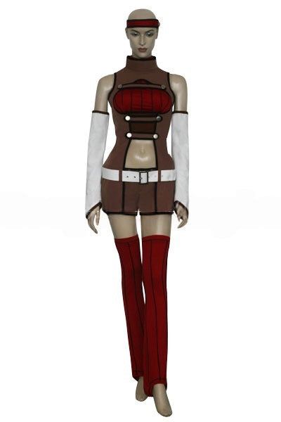 Code Geass Kallen Stadtfeld Brown and Red Cosplay Costume