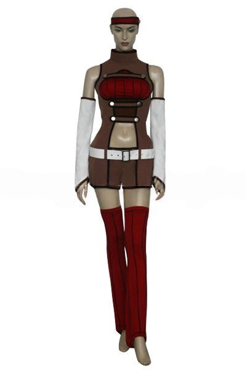 Code Geass Kallen Stadtfeld Brown and Red Cosplay Costume