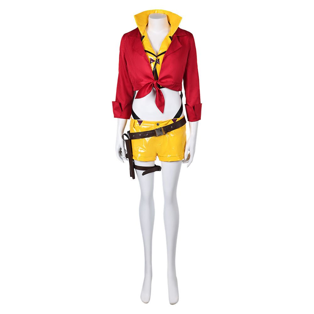 Ashe Women Red Cowboy Outfit Cosplay Costume