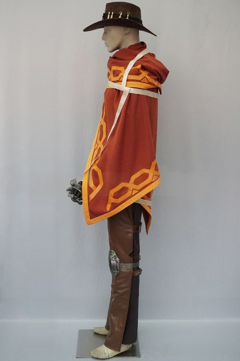 McCree Brown Red Cosplay Costume