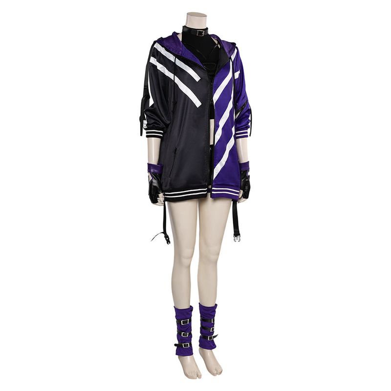 Reina Women Black And Purple Outfit Cosplay Costume