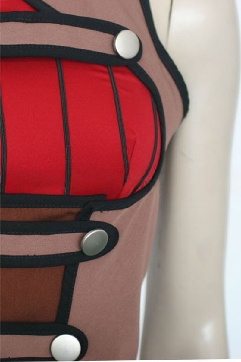 Code Geass Kallen Stadtfeld Brown and Red Cosplay Costume