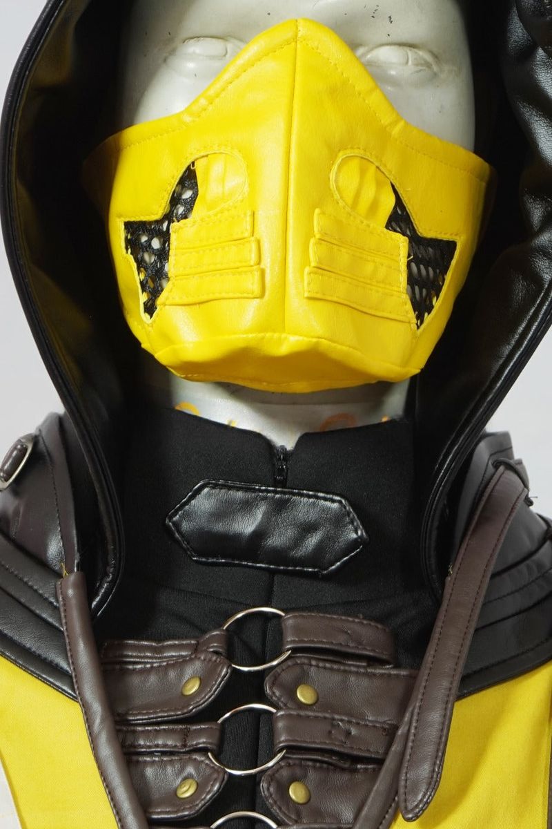 Scorpion Yellow and Black Ninja Warrior Cosplay Costume