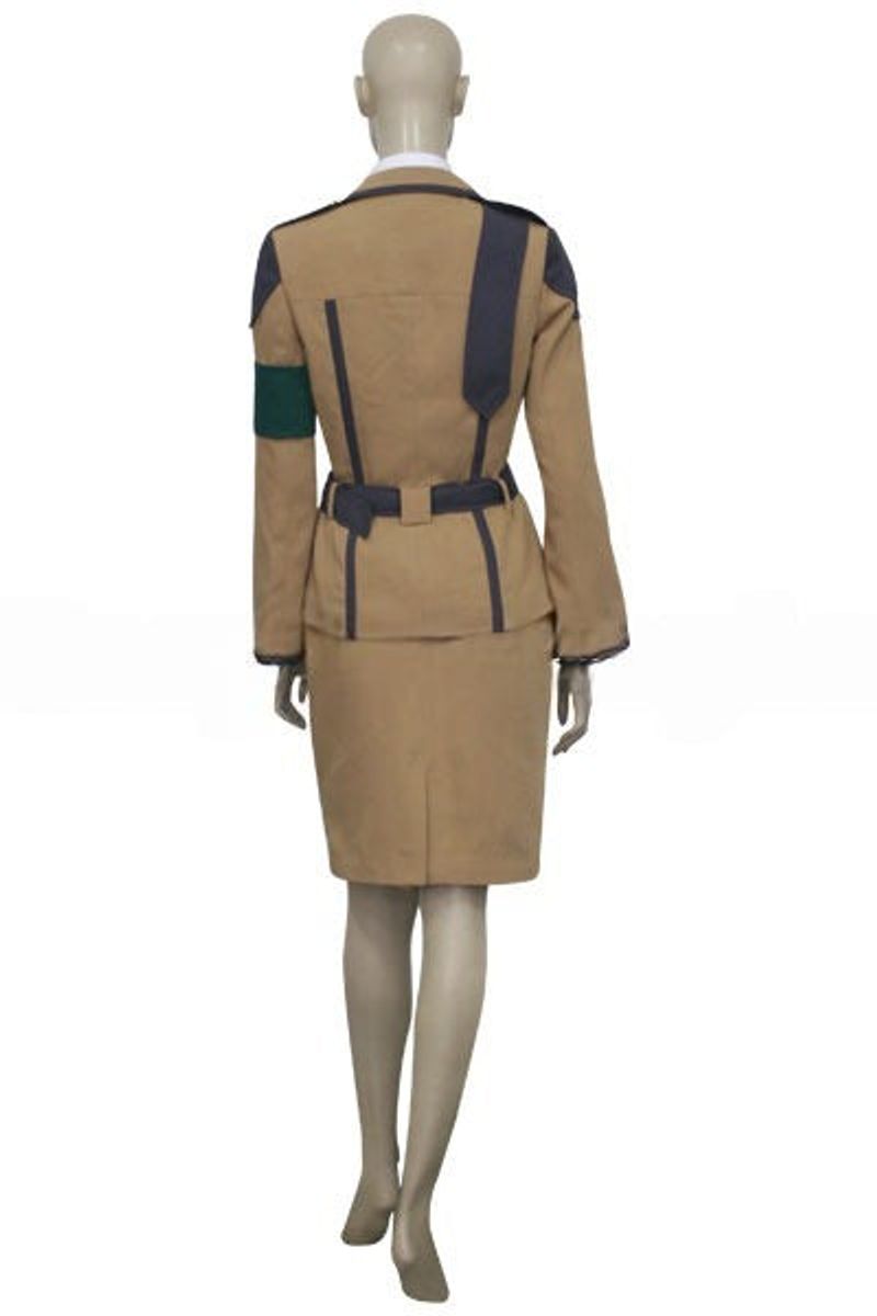 Code Geass Cecile Croomy Beige Military Cosplay Costume