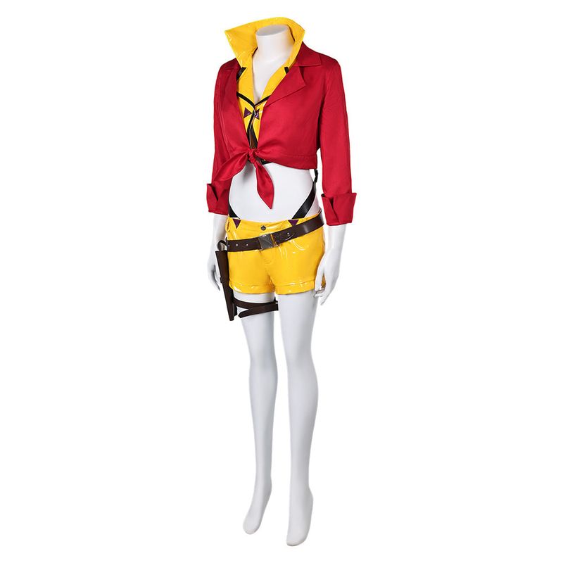 Ashe Women Red Cowboy Outfit Cosplay Costume