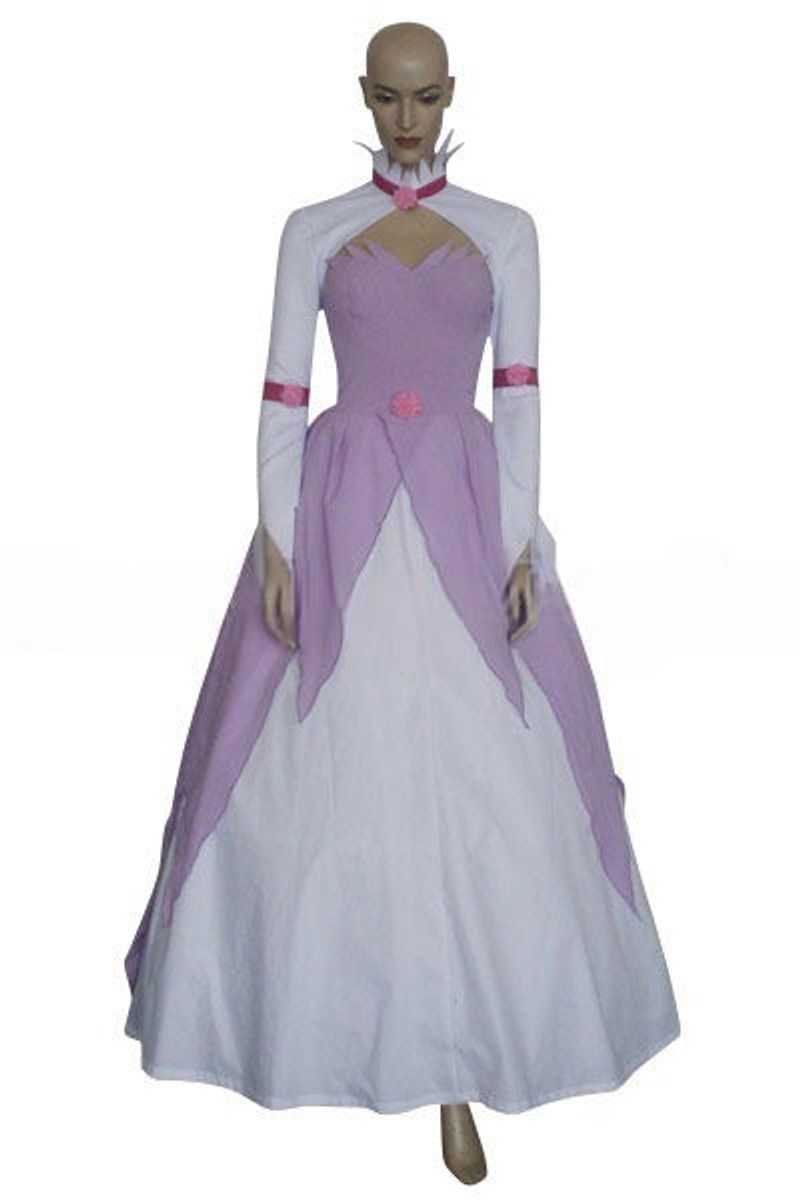 Code Geass Euphemia li Britannia Euphie Pink and White Elegant Gown Dress Cosplay Costume