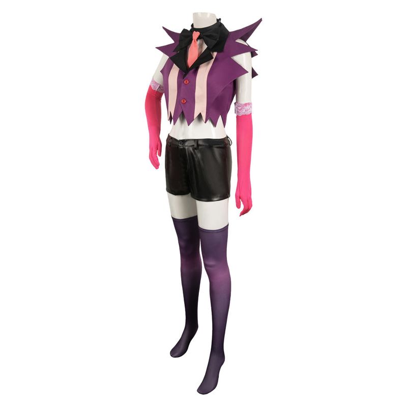 Angel Dust Women Purple Combat Suit Cosplay Costume