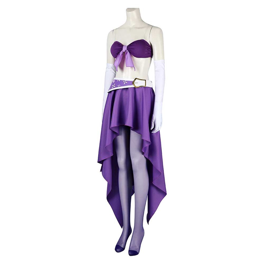 Nico Robin 15th Anniversary Women Purple Dress Cosplay Costume