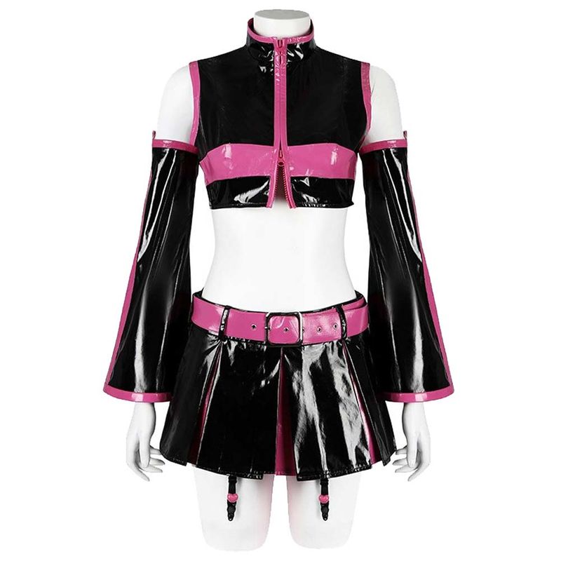 2.5 Dimensional Seduction Mikari Tachibana Women Black Pink Dress Cosplay Costume