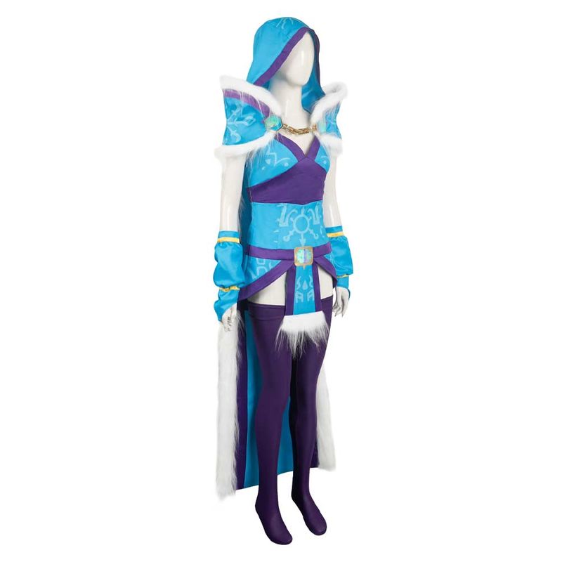 Crystal Maiden Women Blue Outfit Cosplay Costume