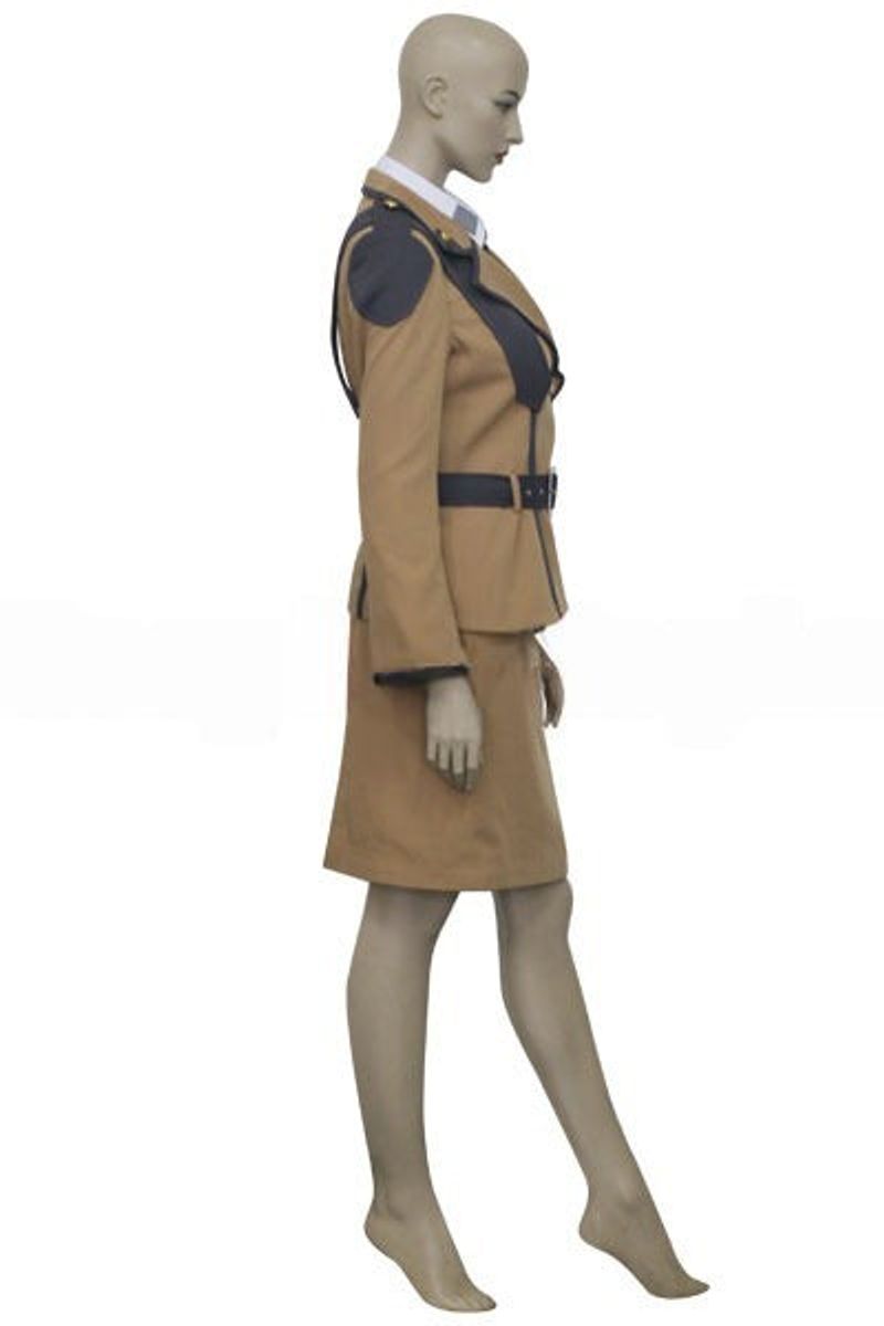 Code Geass Cecile Croomy Beige Military Cosplay Costume