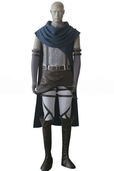 Levi Dark Blue Cloak Cosplay Costume