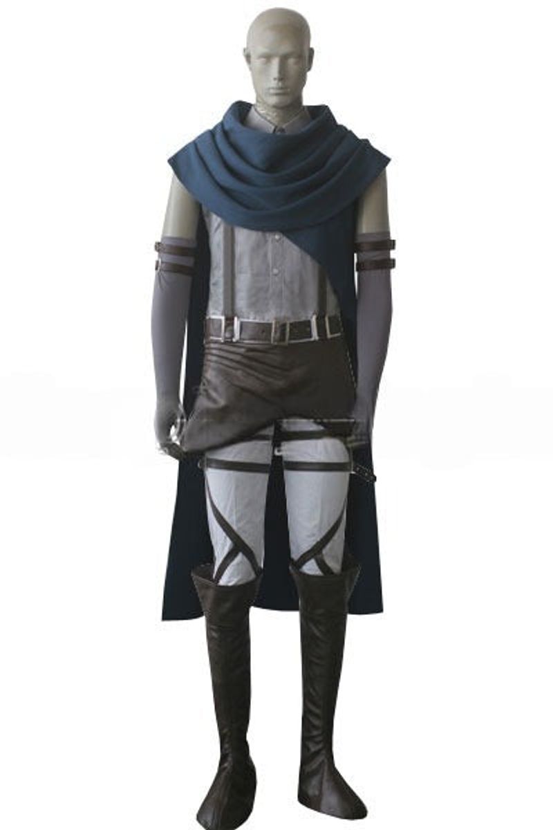 Levi Dark Blue Cloak Cosplay Costume