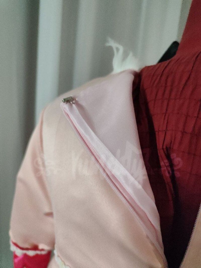 Angel Dust Pink White Dress Cosplay Outfit