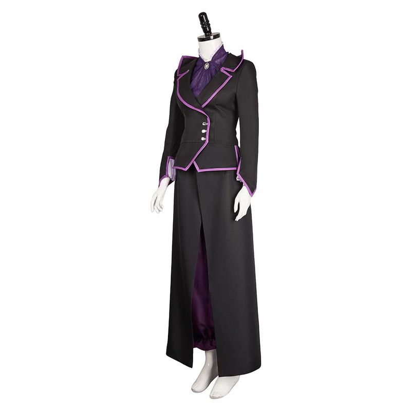 Agatha Women Black Purple Witch Outfit Cosplay Costume