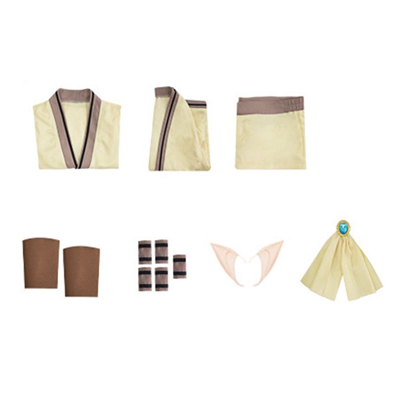 Sousou No Frieren Elf Serie Women Beige Outfit Cosplay Costume