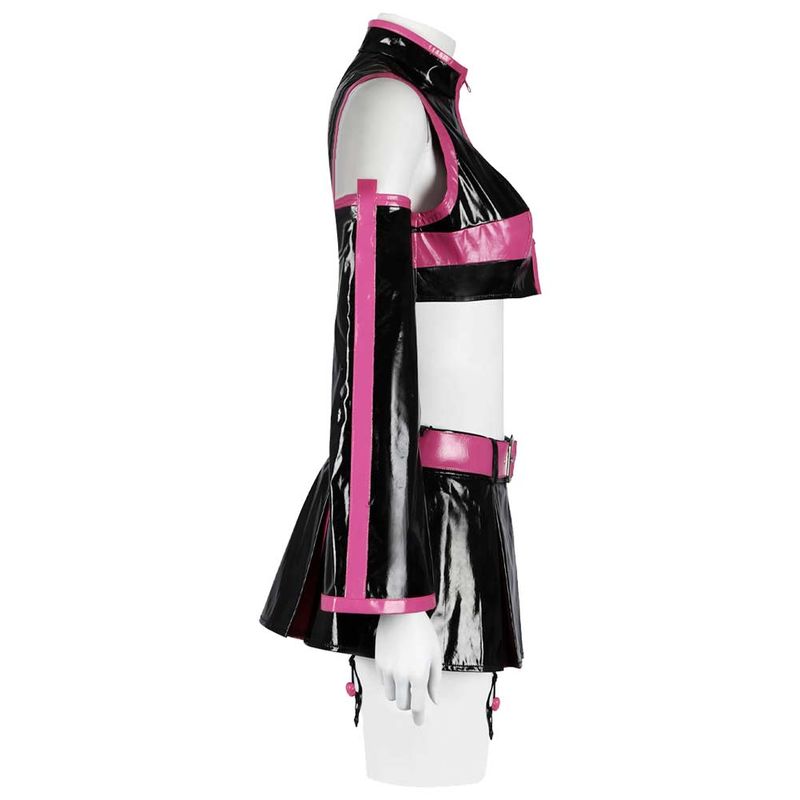2.5 Dimensional Seduction Mikari Tachibana Women Black Pink Dress Cosplay Costume