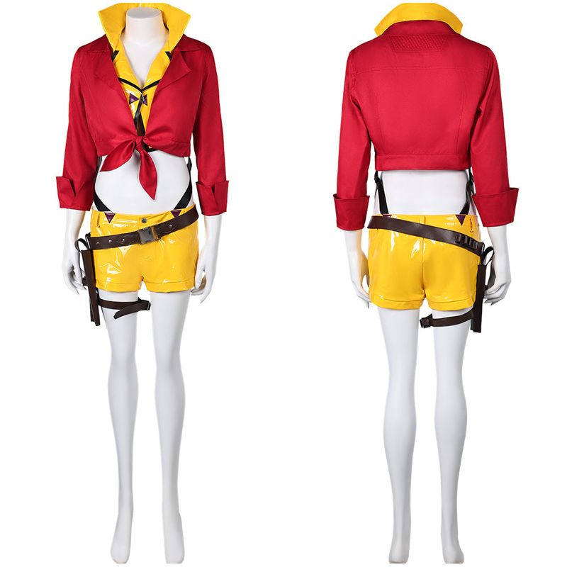 Ashe Women Red Cowboy Outfit Cosplay Costume