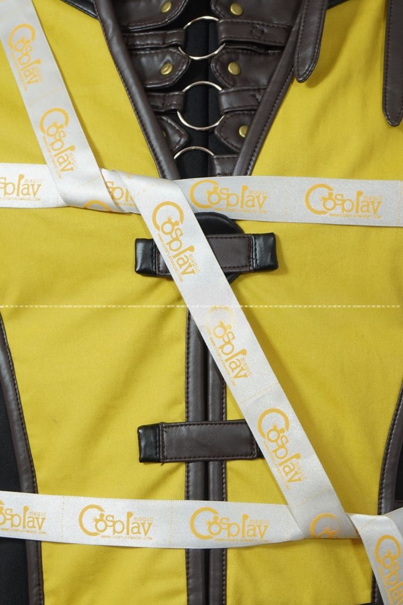 Scorpion Yellow and Black Ninja Warrior Cosplay Costume