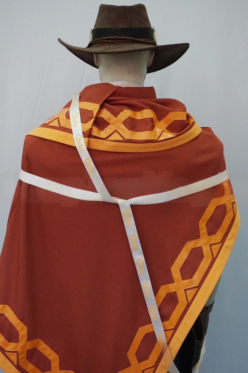 McCree Brown Red Cosplay Costume
