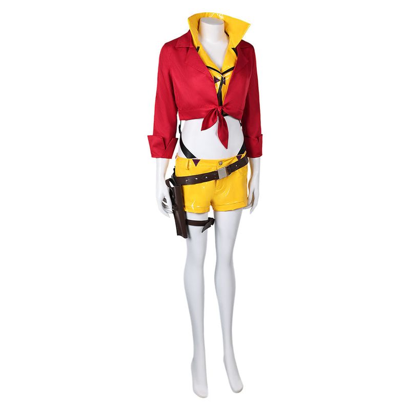 Ashe Women Red Cowboy Outfit Cosplay Costume