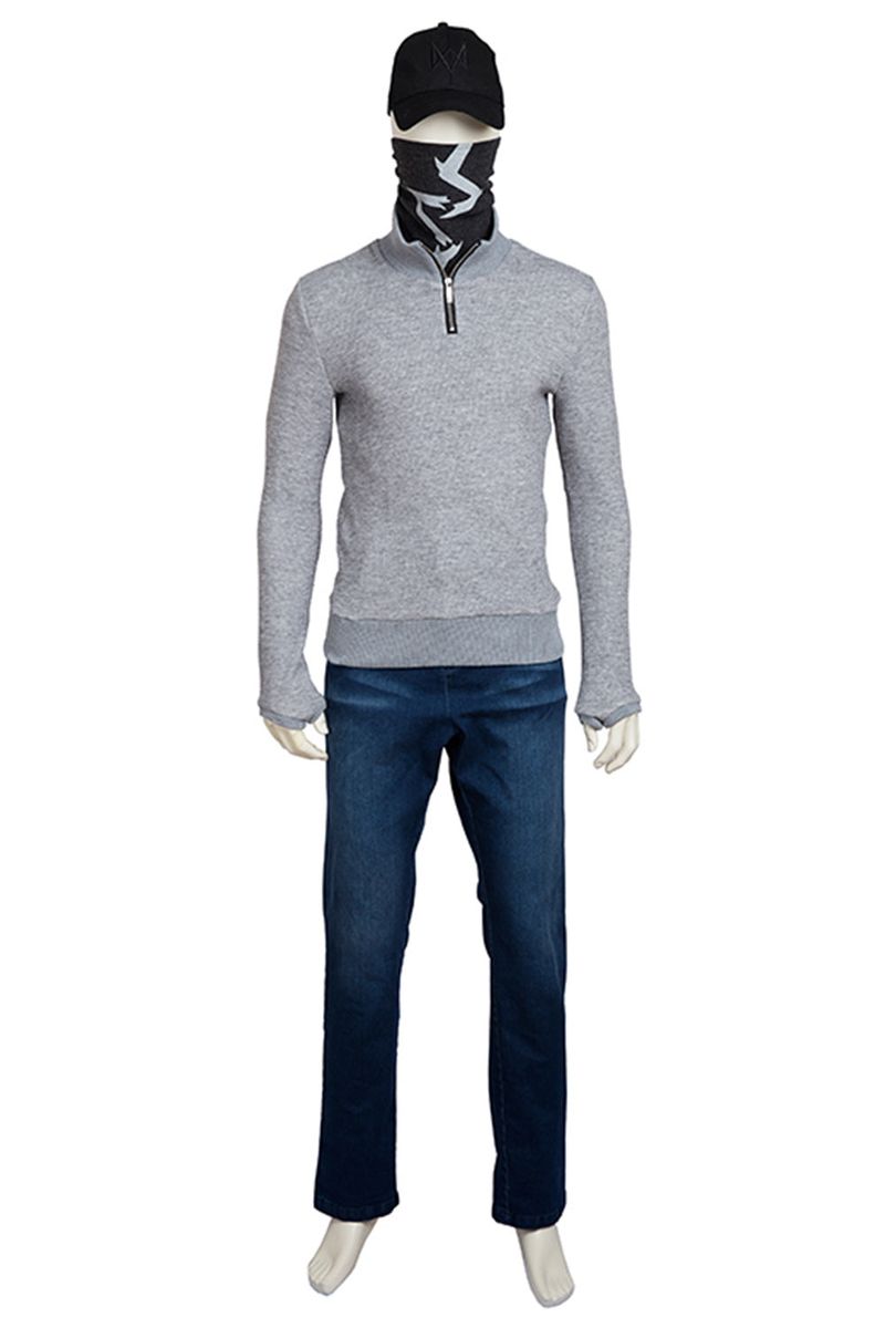 Aiden Pearce Brown Leather Jacket Cosplay Outfit